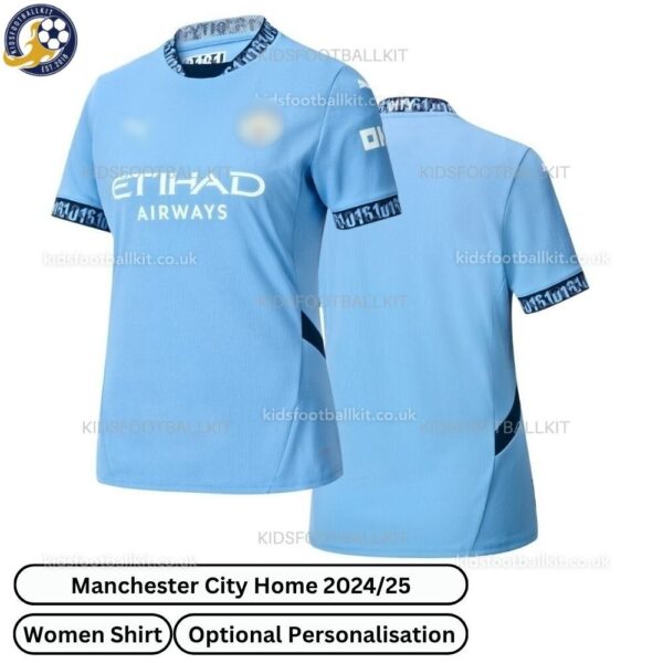 Manchester City Home Women Football Shirt 24_25-over view-blur