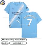 Manchester City Home men football shirt 25_26-MARMOUSH 7-over view-blur