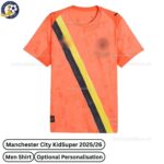 Manchester City Kidsuper Men Football Shirt 25_26- front view-orange-blur