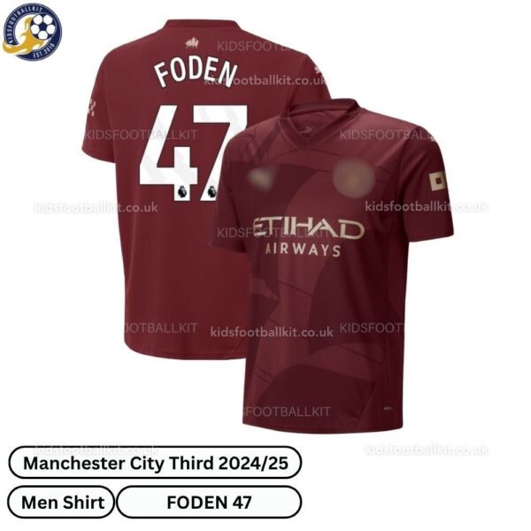 Buy Man City FODEN 47 Third Men Football Shirt 24/25