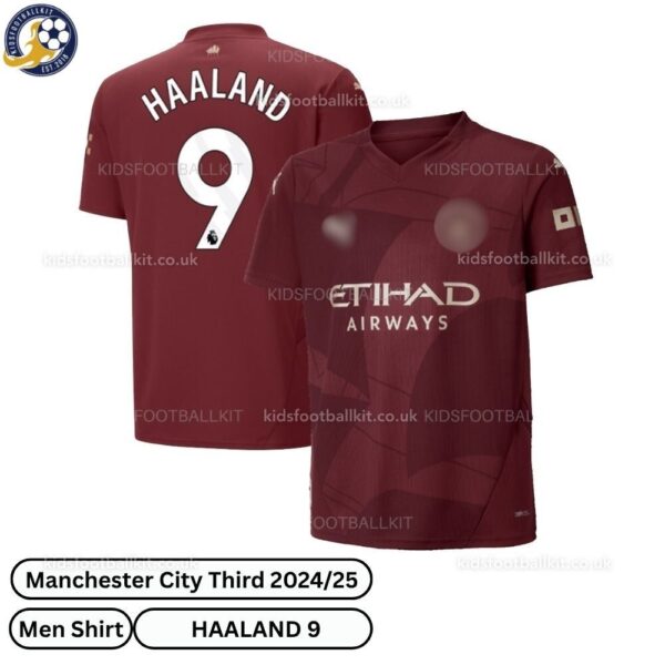 Manchester City Third Men Football Shirt 24_25-HAALAND 9-over view-orange-blur