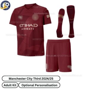 Manchester City Thirrd Adult Football Kit 25_26-frotn view with socks -blur