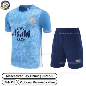 Manchester City Training Kids Football Kit 25_26- front view-blur