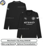 Manchester city away men football shirt 25_26-over view-long sleeve-blur