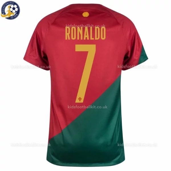 Portugal World Cup Home Kids Football Kit 2022 – RONALDO 7-back view