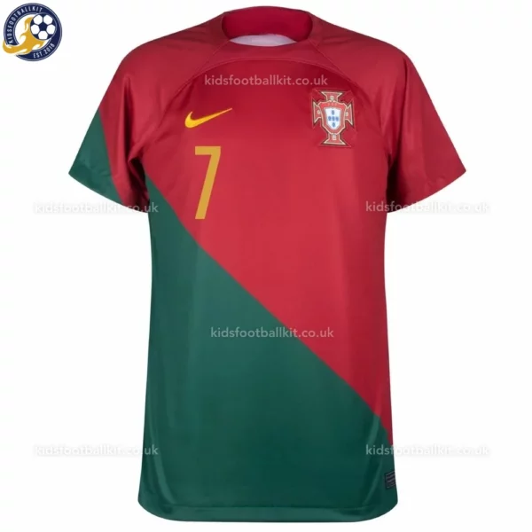 Portugal World Cup Home Kids Football Kit 2022 – RONALDO 7-front view