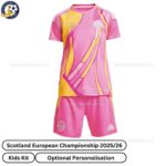 Scotland European championship Kids Football Kit 25_26 - front view - Pink