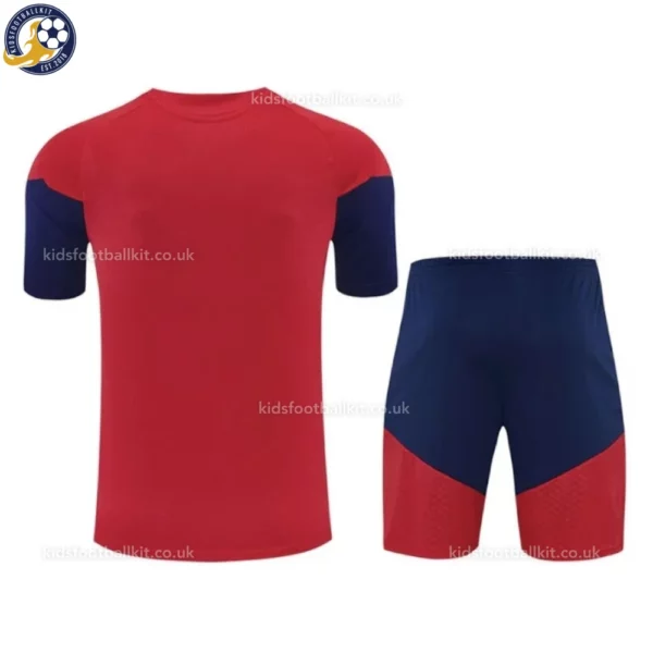 Spain Training Kids Kit 2026-red back view-3d