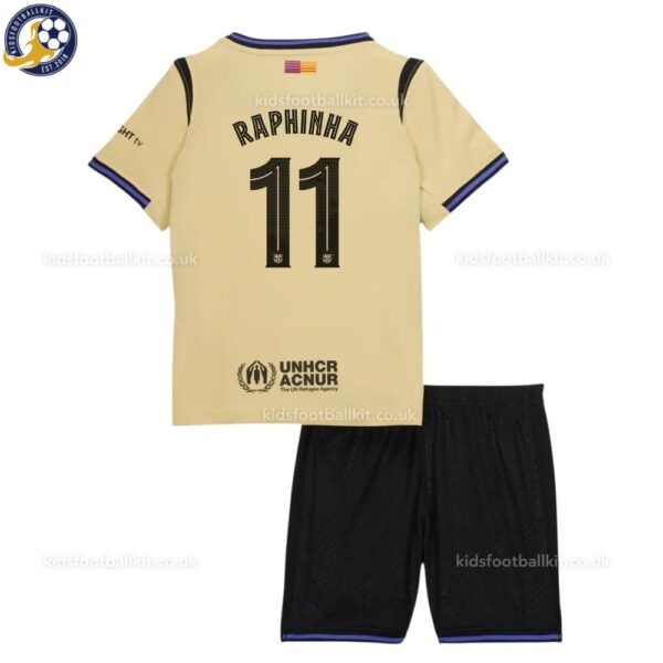 Barcelona RAPHINHA 11 Away Kids Football Kit 25_26-back view
