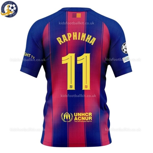 Barcelona RAPHINHA 11 Home Men Football Shirt 25_26-back view