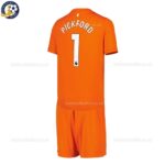 Everton PICKFORD 1 Goalkeeper Orange Third 25 26 Kids Football Kit-back view