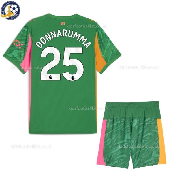 Manchester City DONNARUMMA 25 Green Goalkeeper Kids Football Kit 25_26-back view