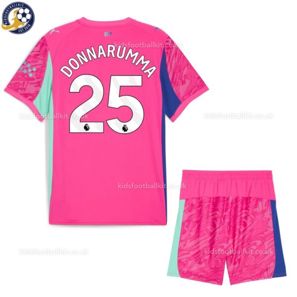 Manchester City DONNARUMMA 25 Pink Goalkeeper Kids Football Kit 25_26-back view