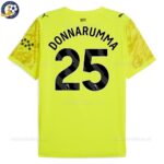 Manchester City DONNARUMMA 25 Yellow Goalkeeper Men Football Shirt 25_26-back view