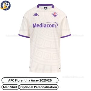 Fiorentina Away 25 26 Men Football Shirt-front view WITH TAG