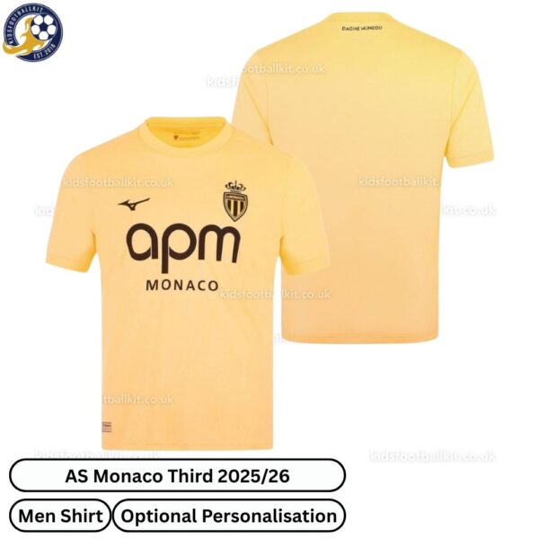 AS Monaco Third Men Football Shirt 2025_26-over view WITH TAG