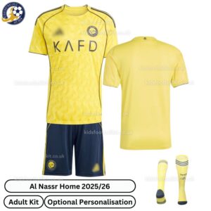 Al Nassr Home Adult Football Kit 202526 - over view with socks