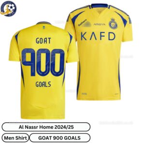 Al Nassr Home Men Football Shirt 2526 - GOAT 900 GOALS - over view