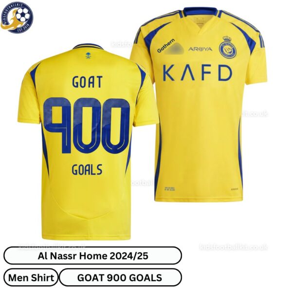 Al Nassr Home Men Football Shirt 2526 - GOAT 900 GOALS - over view