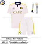 Al Nassr Third Kids Football Kit 25_26-front view with socks - TAG