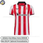 Athletic Club Bilbao Home Men Football Shirt 25/26 - Front View - TAG