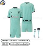 Athletic Bilbao Third Kids Football Kit 25_26-over view with socks (TAG)