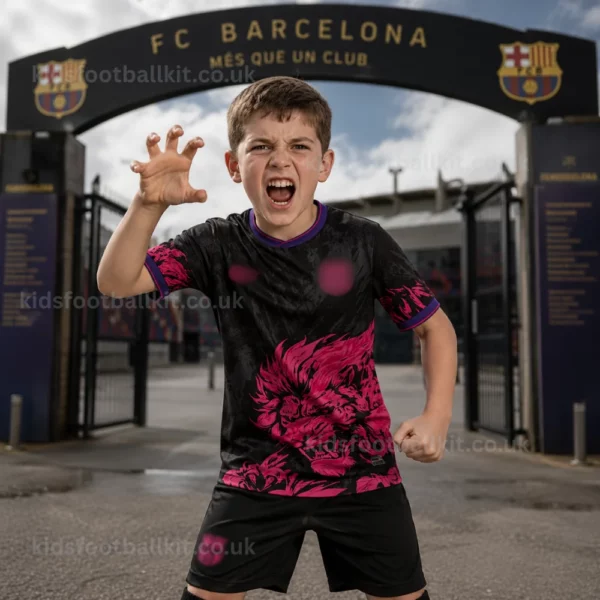 Barcelona Lion Special Edition Kids Football Kit 202526 (No Socks)