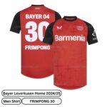 Bayer Leverkusen Home Men Football Shirt 2024/25 - FRIMPONG 30 (Over view)