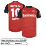Bayer Leverkusen Home Men Football Shirt 2024/25 – WIRTZ 10 (Over view)
