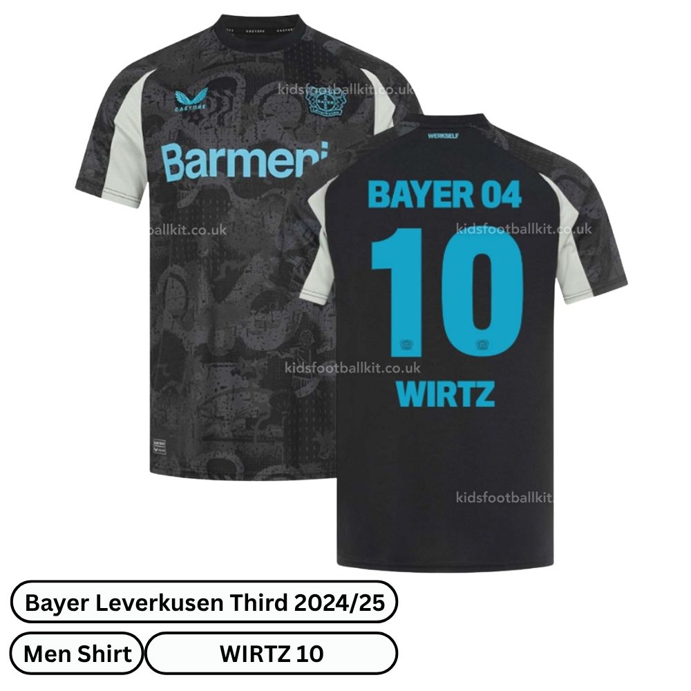 Bayer Leverkusen Wirtz 10 Third Men Shirt 24/25 | Football Gift