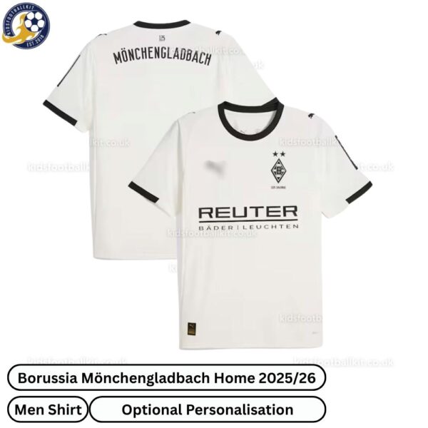 Borussia Mönchengladbach Home Men Football Shirt 2025/26 - Over View WITH TAG