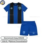 Bournemouth Away Kids Football Kit 2025_26 - front view WITH TAG