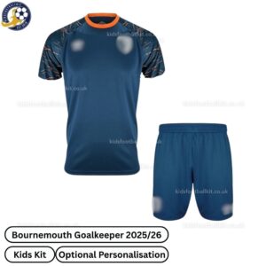 Bournemouth Goalkeeper Kids Football Kit 202526 - front view WITH TAG