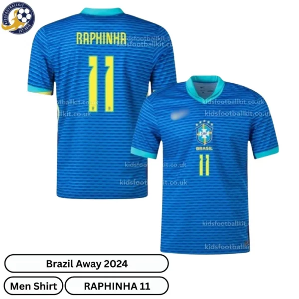 Brazil Away Men Football Shirt 2024 – RAPHINHA 11