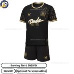 Burnley Third Kids Football Kit 25_26-front view WITH TAG