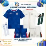 Chelsea home & away kid kit 25_26 - birthday-blur