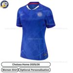 Chelsea 25/26 Home Women Football Shirt - Front View - TAG