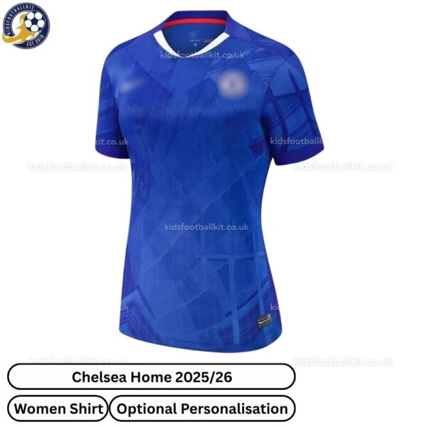 Chelsea 25/26 Home Women Football Shirt - Front View - TAG