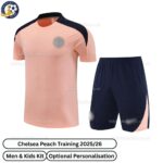 Chelsea-Peach-Training-Kids-Football-Kit-2025_26-No-socks-–-Fan-Version