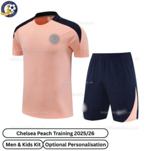 Chelsea-Peach-Training-Kids-Football-Kit-2025_26-No-socks-–-Fan-Version