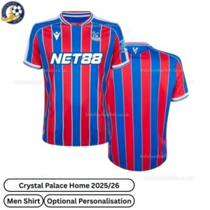 Crystal Palace Home Men Football Shirt 2025/26 - Over View WITH TAG