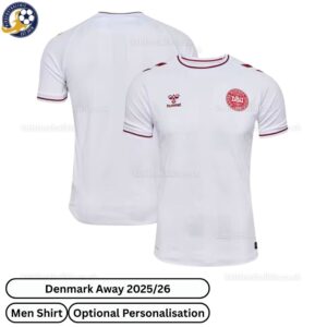 Denmark Away Men Football Shirt 2025 - Over View WITH TAG