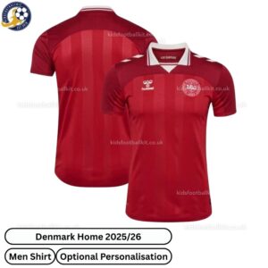 Denmark Home Men Football Shirt 2025 - Over View WITH TAG