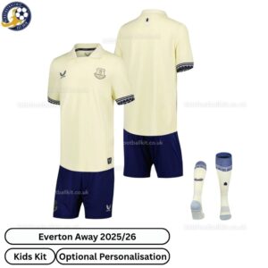 Everton Away Kids Football Kit 25_26-over view with socks (TAG)