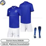 Everton Home Kids Football Kit 25_26-over view with socks (TAG)