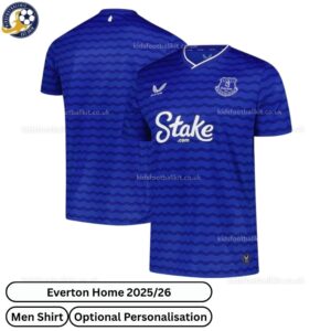 Everton Home Men Football Shirt 2025/26 - Over View WITH TAG