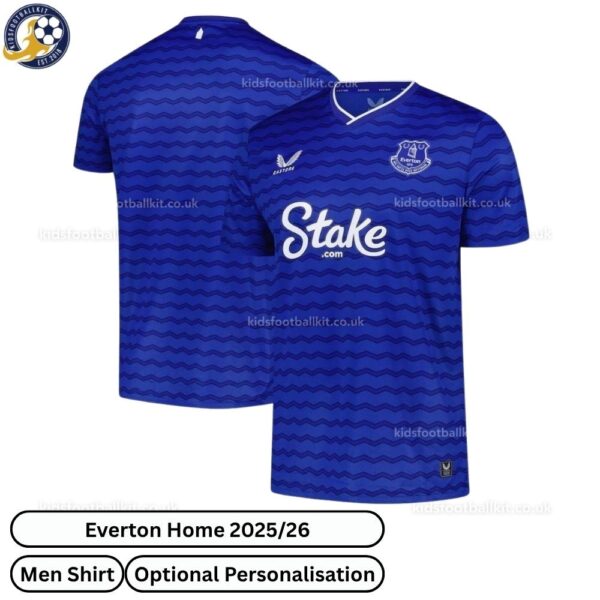 Everton Home Men Football Shirt 2025/26 - Over View WITH TAG