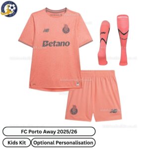 FC Porto Away Kids Football Kit 2025/26 (With Socks) - Front View (TAG)