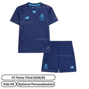 FC Porto Third Kids Football Kit 2024/25 - Front view