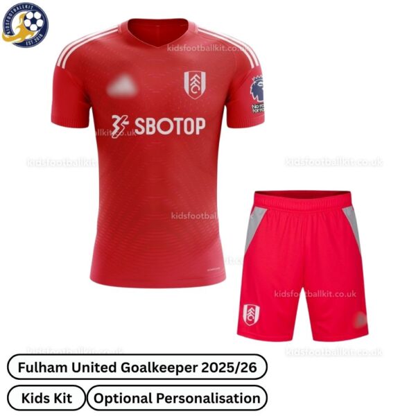 Fulham United Goalkeeper Kids Football Kit 2025_26-front view WITH TAG